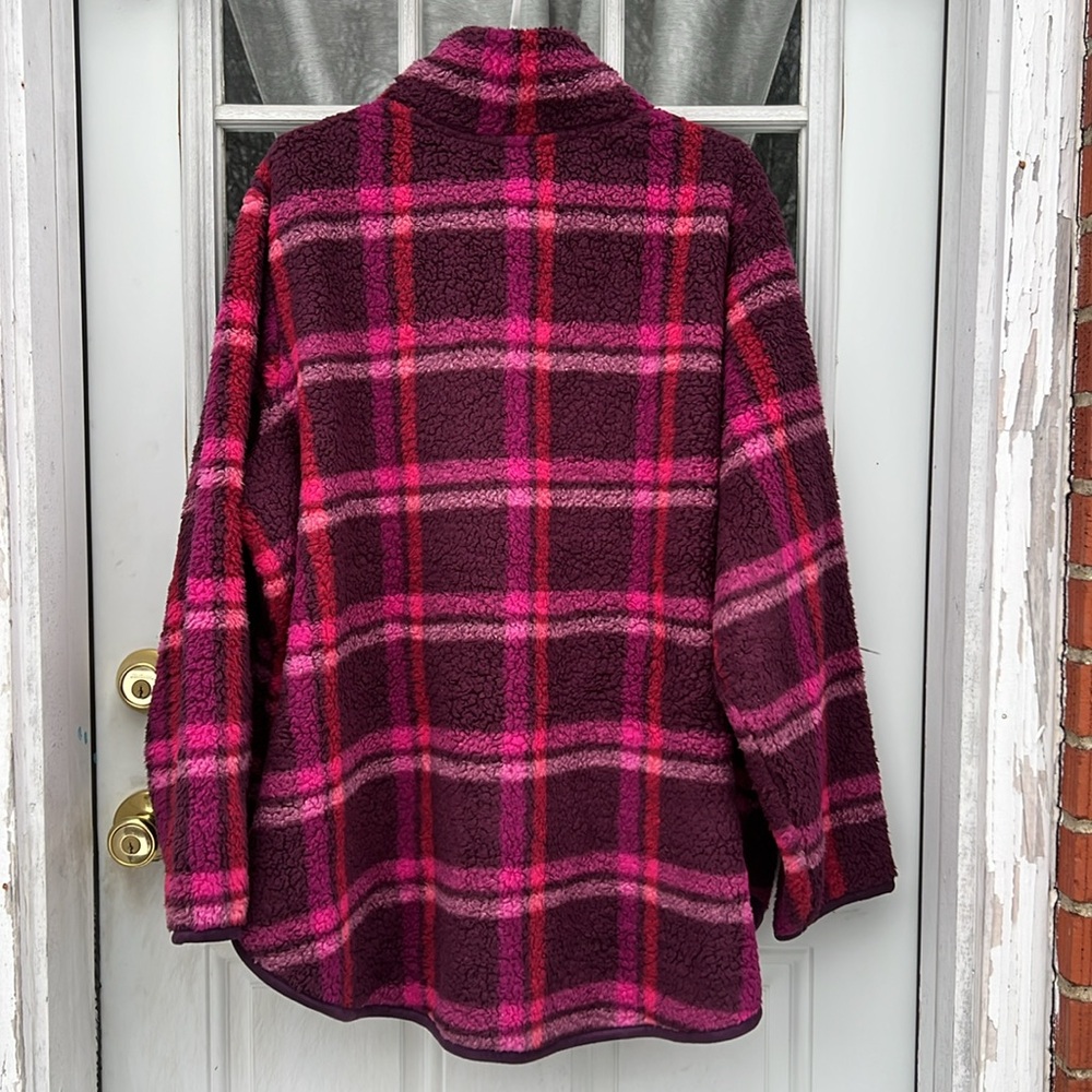 Terra & Sky Quarter Zip Faux Sherpa Pullover ~ Women’s 4X - Picture 5 of 6